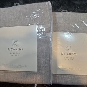 2 Ricardo Horizon Stripe Curtain Panels